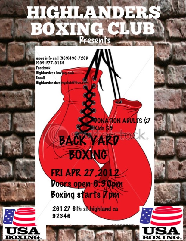 Back Yard Boxing Event